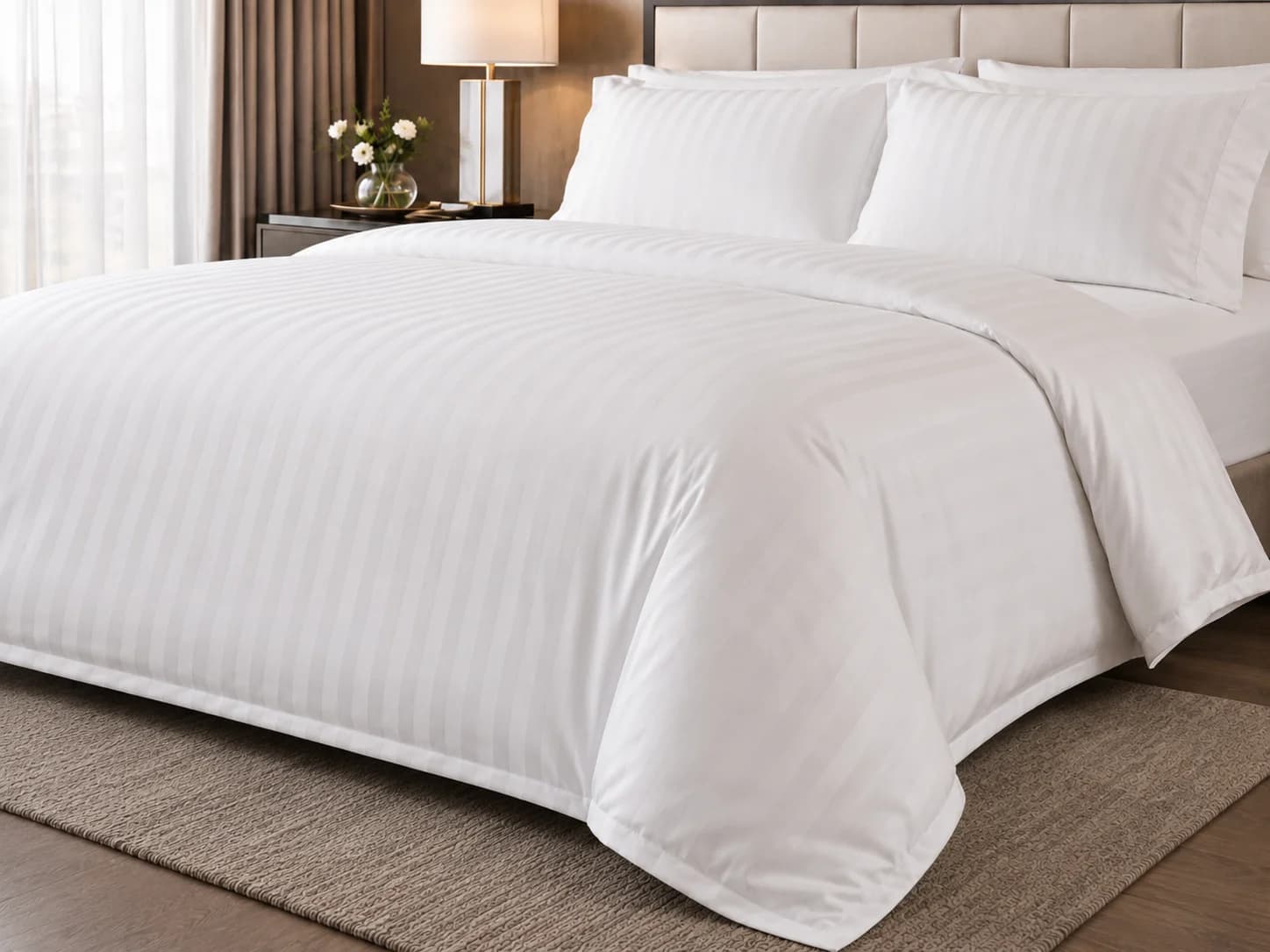 Satin Stripe Duvet Cover