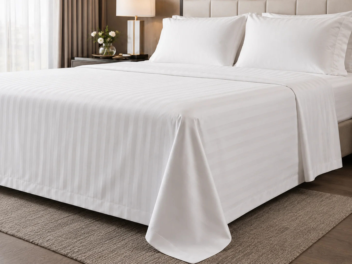 Satin Stripe Flat Sheet bed linen product image